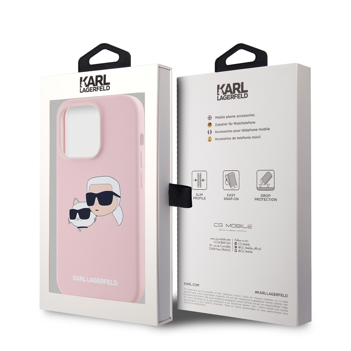 Karl Lagerfeld Liquid Silicone Double Heads Magsafe Zadní Kryt pro iPhone 14 Pro Max Pink