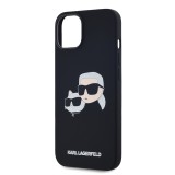 Karl Lagerfeld Liquid Silicone Double Heads Magsafe Zadní Kryt pro iPhone 14 Black