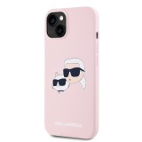 Karl Lagerfeld Liquid Silicone Double Heads Magsafe Zadní Kryt pro iPhone 14 Pink