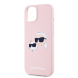 Karl Lagerfeld Liquid Silicone Double Heads Magsafe Zadní Kryt pro iPhone 14 Pink