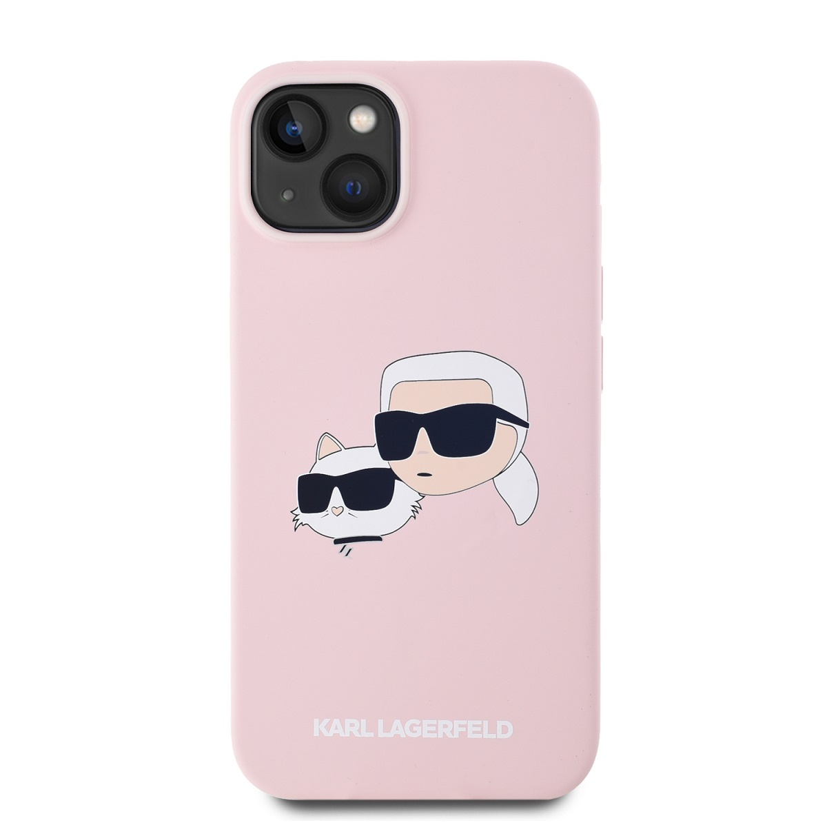 Karl Lagerfeld Liquid Silicone Double Heads Magsafe Zadní Kryt pro iPhone 14 Pink