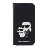 Karl Lagerfeld PU Saffiano Karl and Choupette NFT Book Pouzdro pro iPhone 13 Pro Black