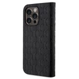 Karl Lagerfeld PU Saffiano Monogram Book Pouzdro pro iPhone 13 Pro Black