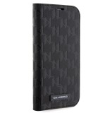 Karl Lagerfeld PU Saffiano Monogram Book Pouzdro pro iPhone 13 Pro Black