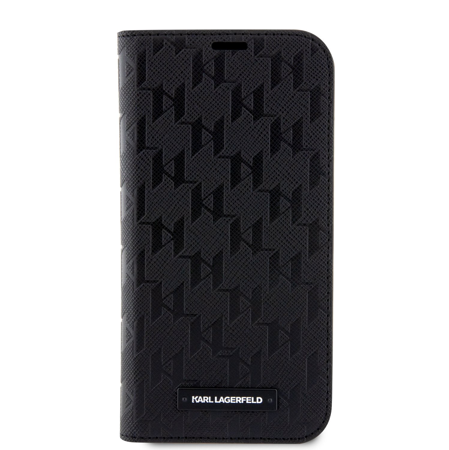 Karl Lagerfeld PU Saffiano Monogram Book Pouzdro pro iPhone 13 Pro Black