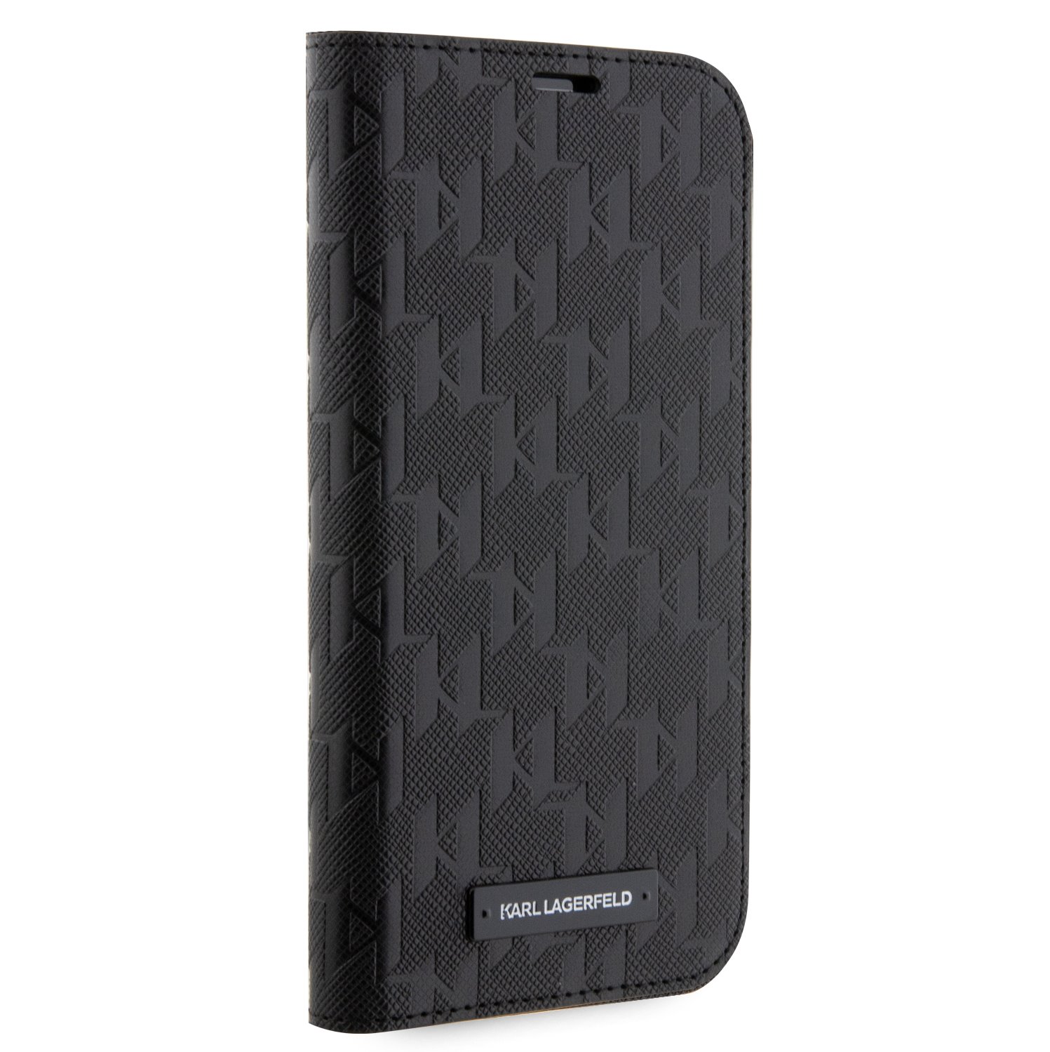 Karl Lagerfeld PU Saffiano Monogram Book Pouzdro pro iPhone 13 Pro Black