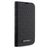 Karl Lagerfeld PU Saffiano Monogram Book Pouzdro pro iPhone 13 Pro Max Black