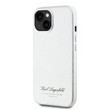 Karl Lagerfeld Grained PU Hotel RSG Zadní Kryt pro iPhone 15 Grey