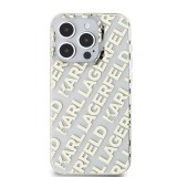 Karl Lagerfeld IML Electroplated Repeated Logo Zadní Kryt pro iPhone 15 Pro Gold