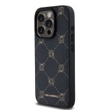 Karl Lagerfeld PU Karl Heads Pattern Magsafe Zadní Kryt pro iPhone 15 Pro Max Black