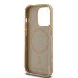 Karl Lagerfeld PU Karl Heads Pattern Magsafe Zadní Kryt pro iPhone 14 Pro Beige