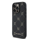 Karl Lagerfeld PU Karl Heads Pattern Magsafe Zadní Kryt pro iPhone 14 Pro Black