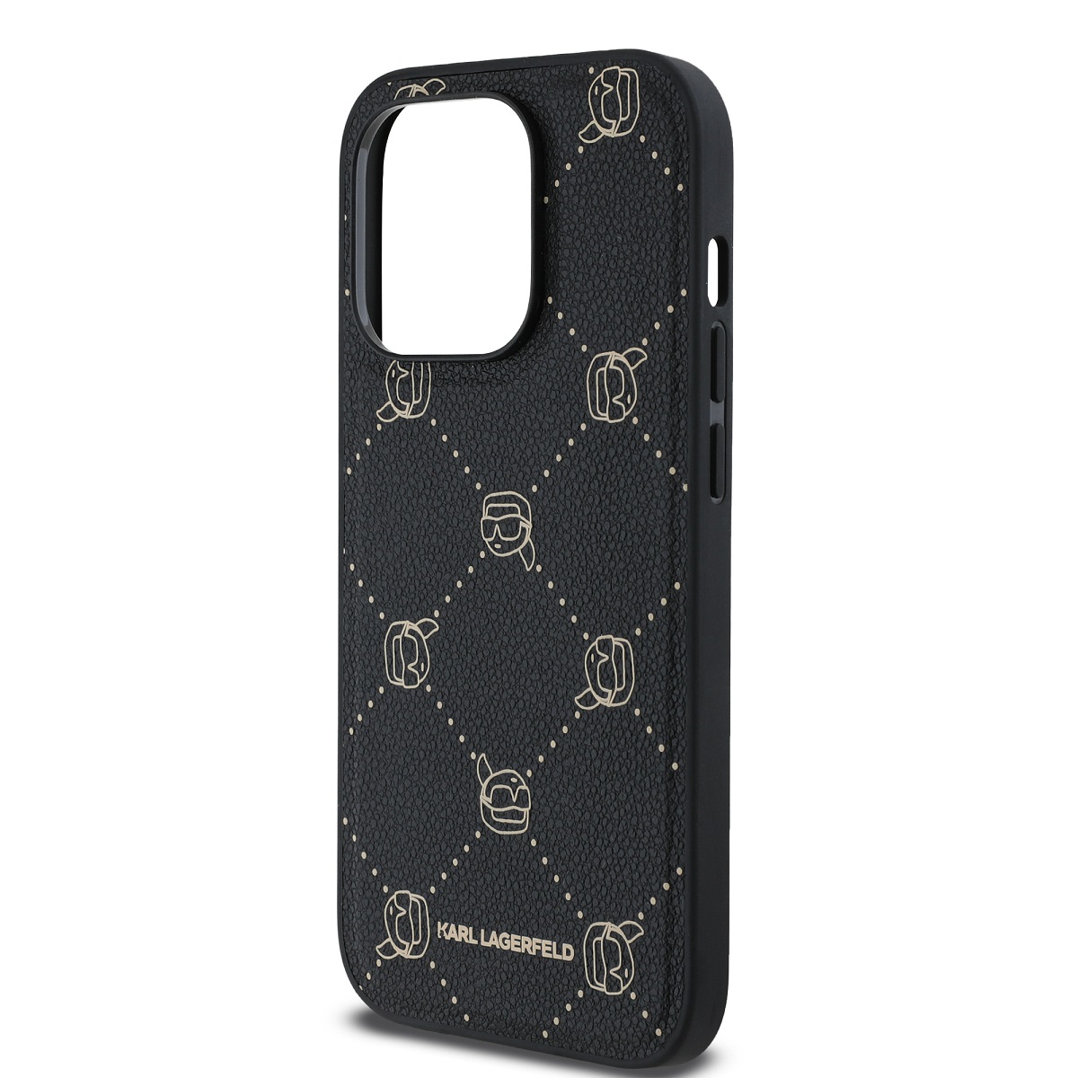 Karl Lagerfeld PU Karl Heads Pattern Magsafe Zadní Kryt pro iPhone 14 Pro Black