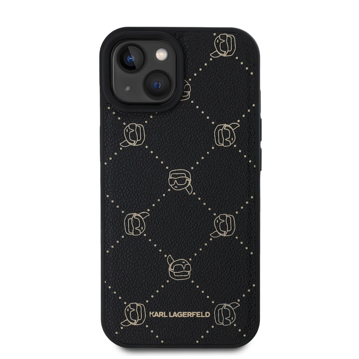 Karl Lagerfeld PU Karl Heads Pattern Magsafe Zadní Kryt pro iPhone 15 Black