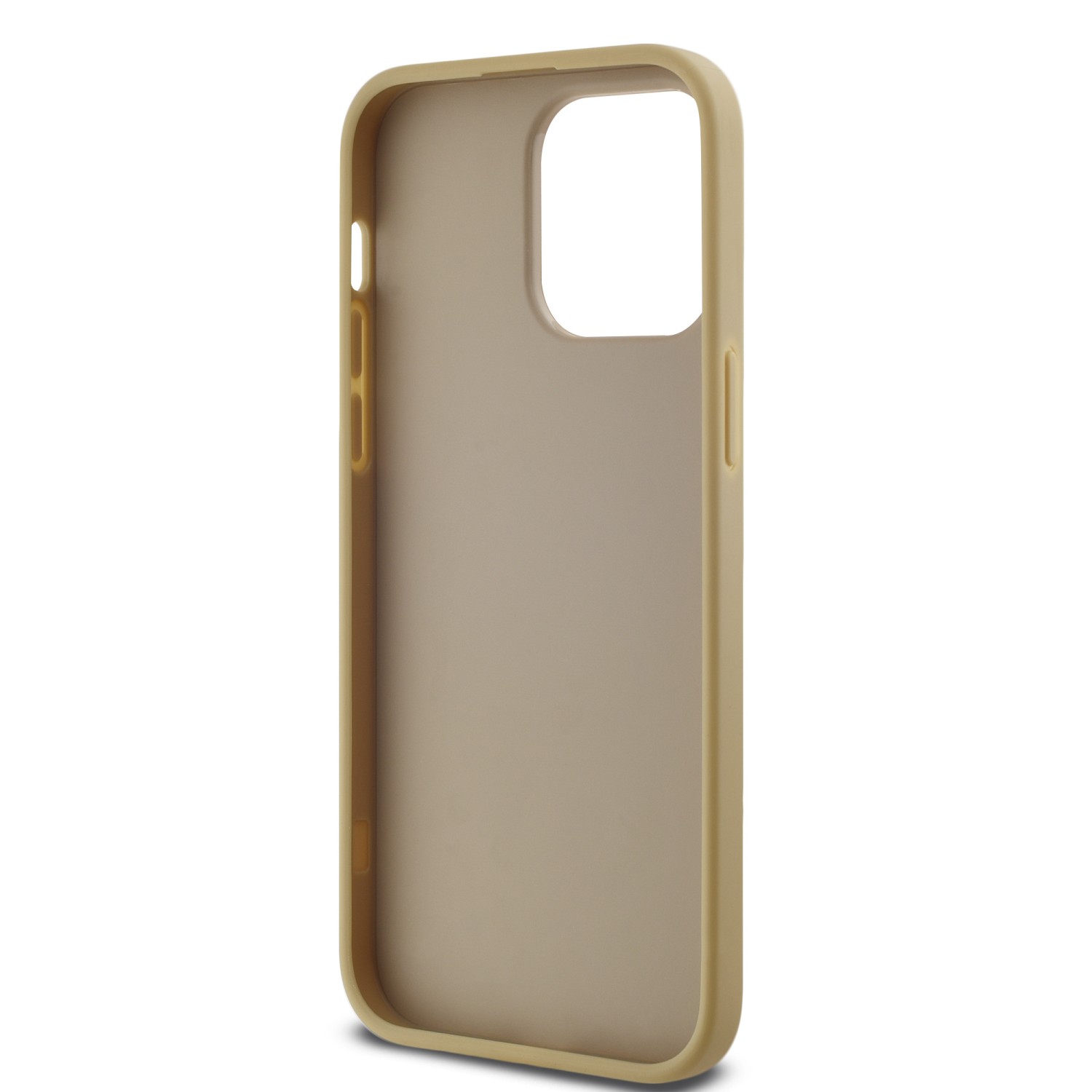 Karl Lagerfeld Wrinkled PU Signature Logo Zadní Kryt pro iPhone 14 Pro Gold