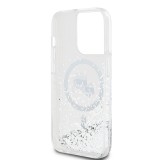 Karl Lagerfeld Liquid Glitter Karl and Choupette Heads MagSafe Zadní Kryt pro iPhone 13 Transparent