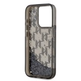 Karl Lagerfeld Liquid Glitter Monogram Gradient Zadní Kryt pro iPhone 15 Pro Max Black