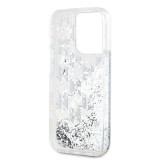 Karl Lagerfeld Liquid Glitter Monogram Gradient Zadní Kryt pro iPhone 15 Pro Max White