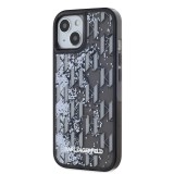 Karl Lagerfeld Liquid Glitter Monogram Gradient Zadní Kryt pro iPhone 15 Black