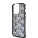 Karl Lagerfeld Liquid Glitter Monogram Gradient Zadní Kryt pro iPhone 14 Pro Max Black