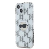 Karl Lagerfeld IML Electroplated Karl Head Zadní Kryt pro iPhone 15 Transparent