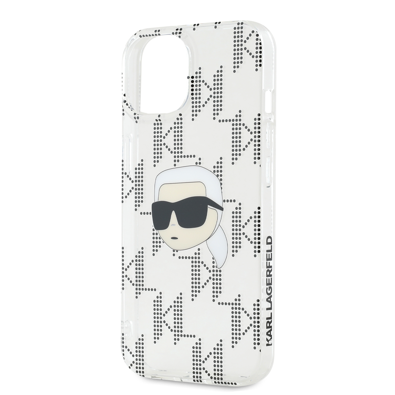 Karl Lagerfeld IML Electroplated Karl Head Zadní Kryt pro iPhone 15 Transparent