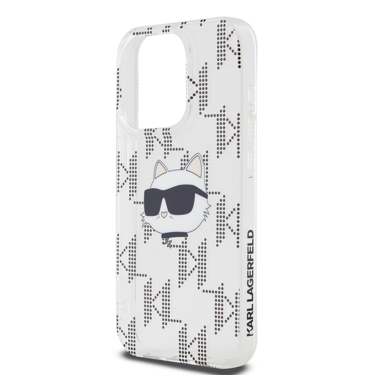 Karl Lagerfeld IML Electroplated Choupette Head Zadní Kryt pro iPhone 15 Pro Transparent