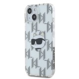 Karl Lagerfeld IML Electroplated Choupette Head Zadní Kryt pro iPhone 15 Transparent