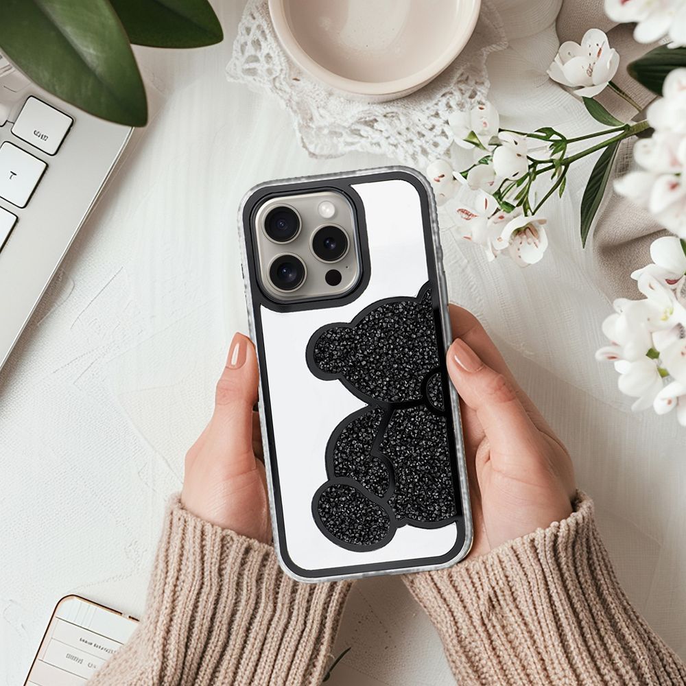 Zadní kryt TEDDY BEAR Case pro Apple iPhone 14, černá