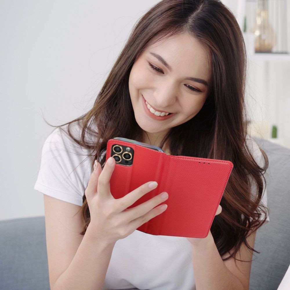 Smart Case book for MOTOROLA MOTO G24 red