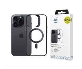 3mk ochranné puzdro Satin Armor MagCase pre Apple iPhone 15 Plus, čierna
