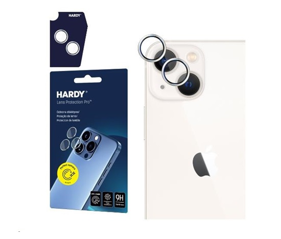 3mk ochrana kamery HARDY Lens Protection Pro pro iPhone 15/15 Plus, stříbrná