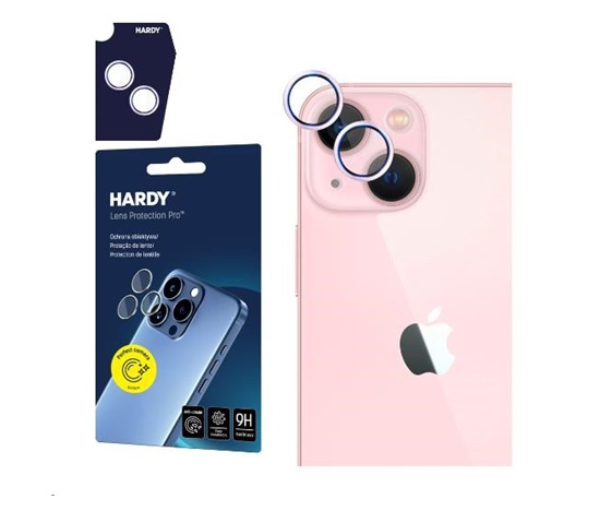 3mk ochrana kamery HARDY Lens Protection Pro pro iPhone 15/15 Plus, růžová