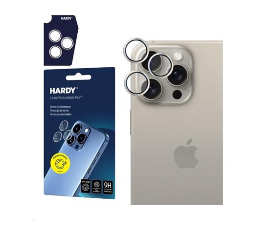 3mk ochrana kamery HARDY Lens Protection Pro pro iPhone 15 Pro Max, natural