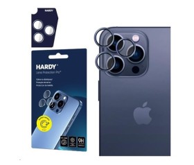 3mk ochrana kamery HARDY Lens Protection Pro pre iPhone 15 Pro, modrá