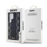 DKNY PU Leather Checkered Pattern Magsafe Zadní Kryt pro Samsung Galaxy S24 Ultra Black