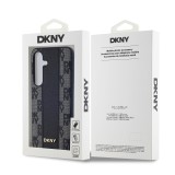 DKNY PU Leather Checkered Pattern Magsafe Zadní Kryt pro Samsung Galaxy S24+ Black