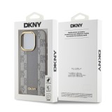 DKNY PU Leather Checkered Pattern Magsafe Zadní Kryt pro iPhone 15 Pro Max Beige