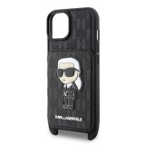 Karl Lagerfeld Saffiano Monogram Crossbody Popruh Ikonik NFT Kryt pro iPhone 14 Black