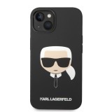 Karl Lagerfeld MagSafe Kompatibilní Kryt Liquid Silicone Karl Head pro iPhone 14 Plus Black