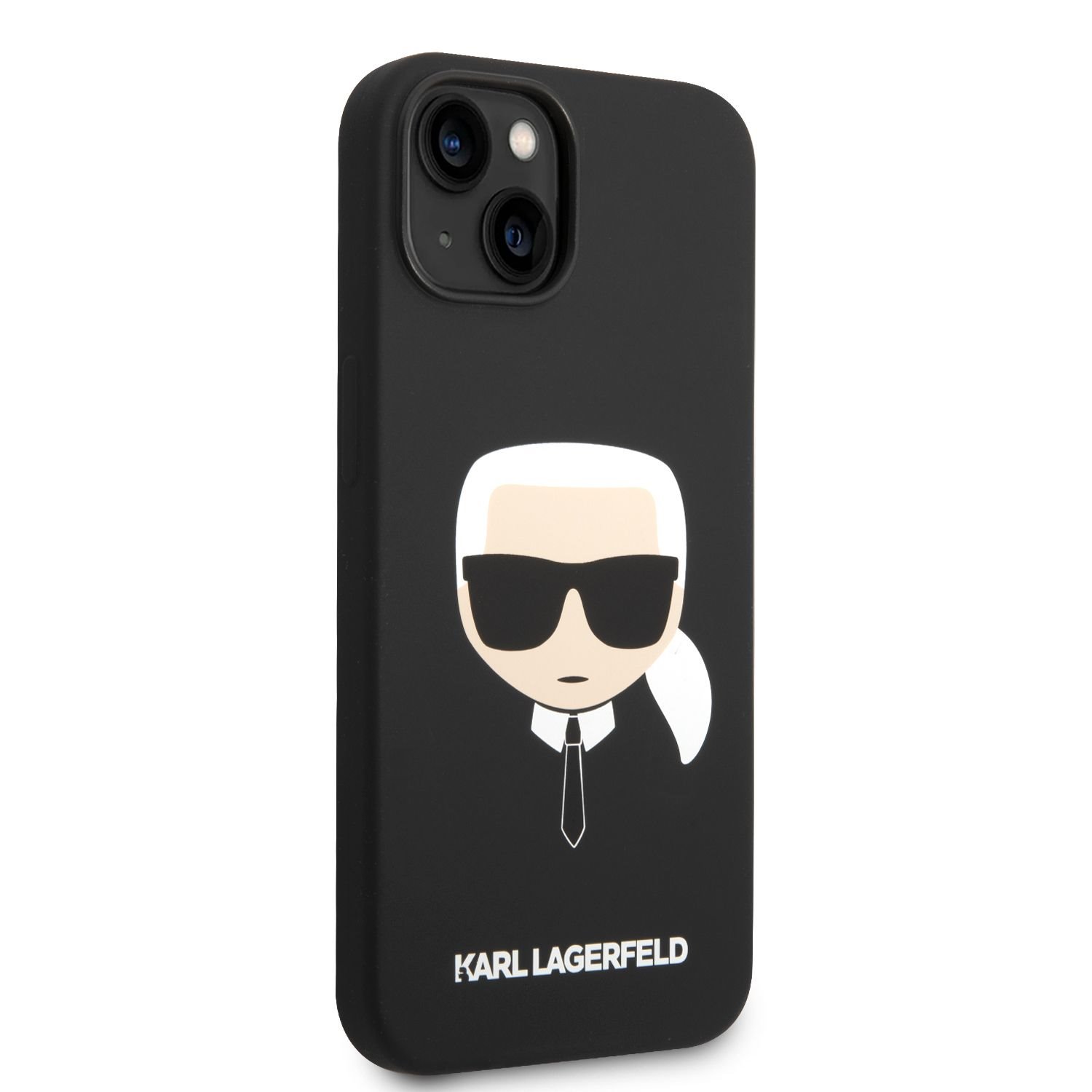 Karl Lagerfeld MagSafe Kompatibilní Kryt Liquid Silicone Karl Head pro iPhone 14 Plus Black