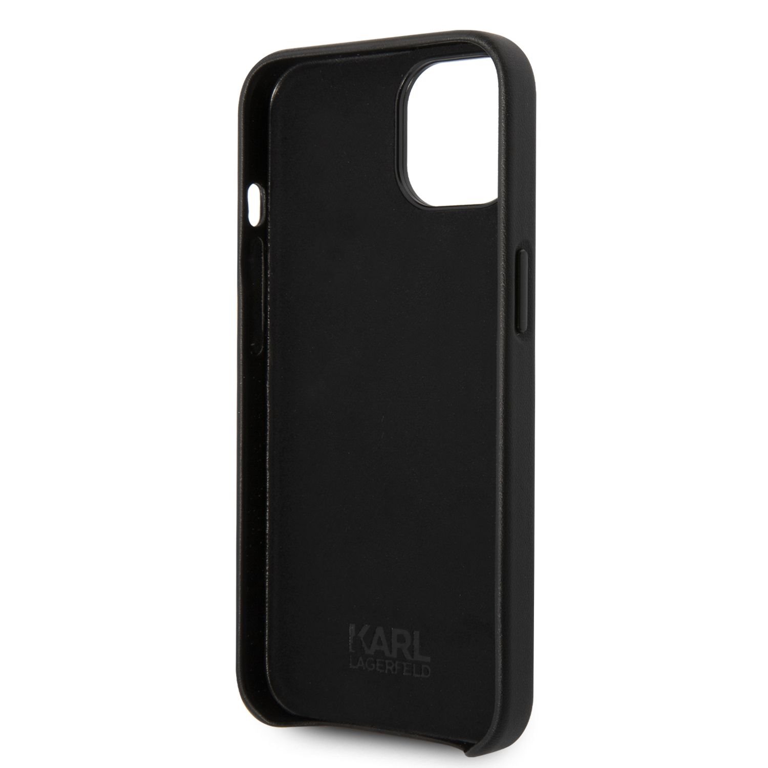 Karl Lagerfeld PU Leather Perforated Logo Zadní Kryt pro iPhone 14 Plus Black