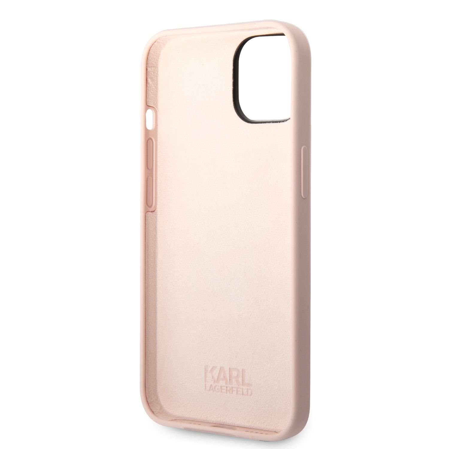 Karl Lagerfeld Liquid Silicone Karl Head Zadní Kryt pro iPhone 14 Plus Pink