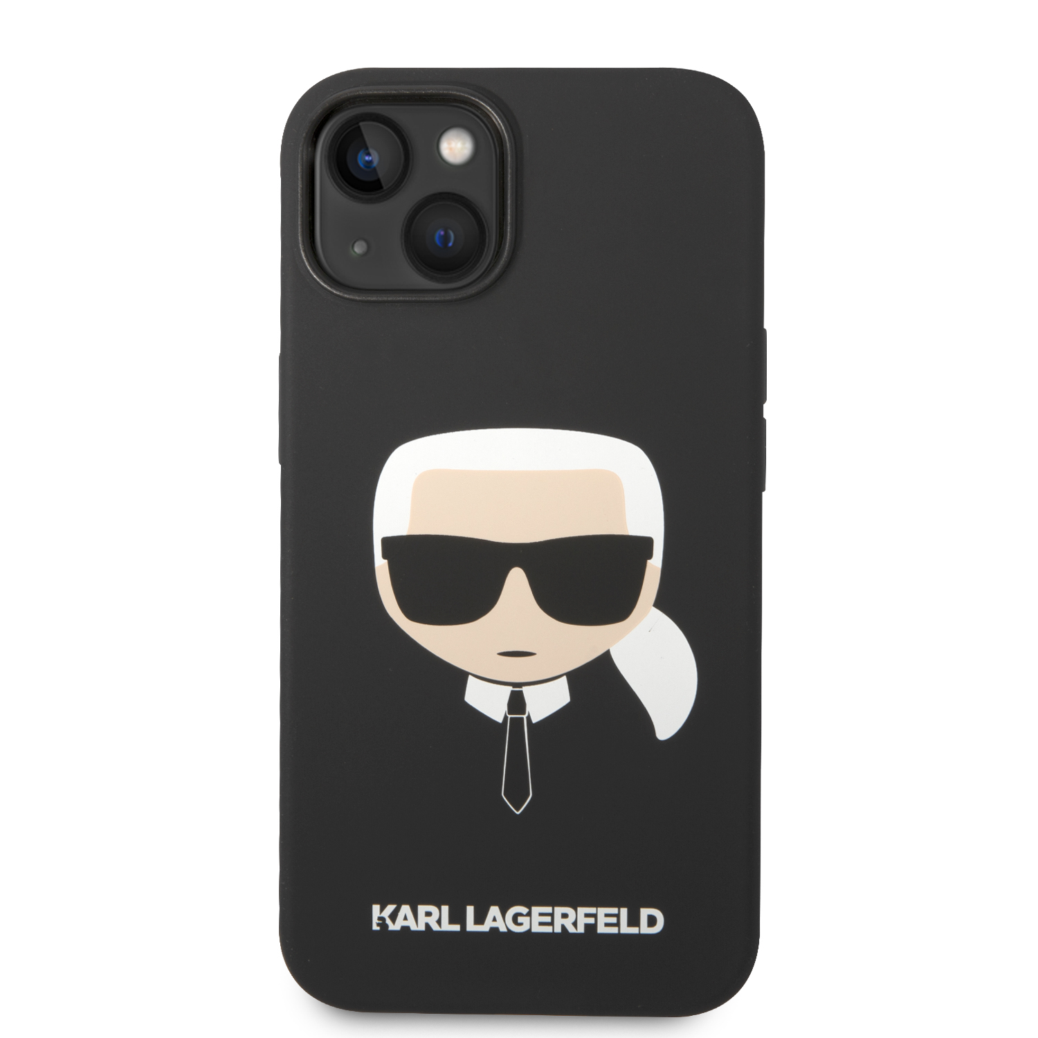 Karl Lagerfeld Liquid Silicone Karl Head Zadní Kryt pro iPhone 14 Plus Black