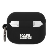 Karl Lagerfeld 3D Logo NFT Karl and Choupette Silikonové Pouzdro pro AirPods Pro Black