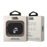 Karl Lagerfeld 3D Logo NFT Karl and Choupette Silikonové Pouzdro pro AirPods Pro 2 Black