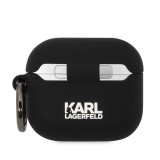 Karl Lagerfeld 3D Logo NFT Karl and Choupette Silikonové Pouzdro pro AirPods 3 Black