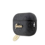 Guess 4G Script PC/PU Charm Pouzdro pro AirPods Pro 2 Black