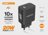 Aligator PD 20W rychlá nabíječka USB-C s kabelem USB-C/Lightning černá