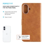 Pouzdro typu kniha FIXED Opus pro Apple iPhone 16, hnědá